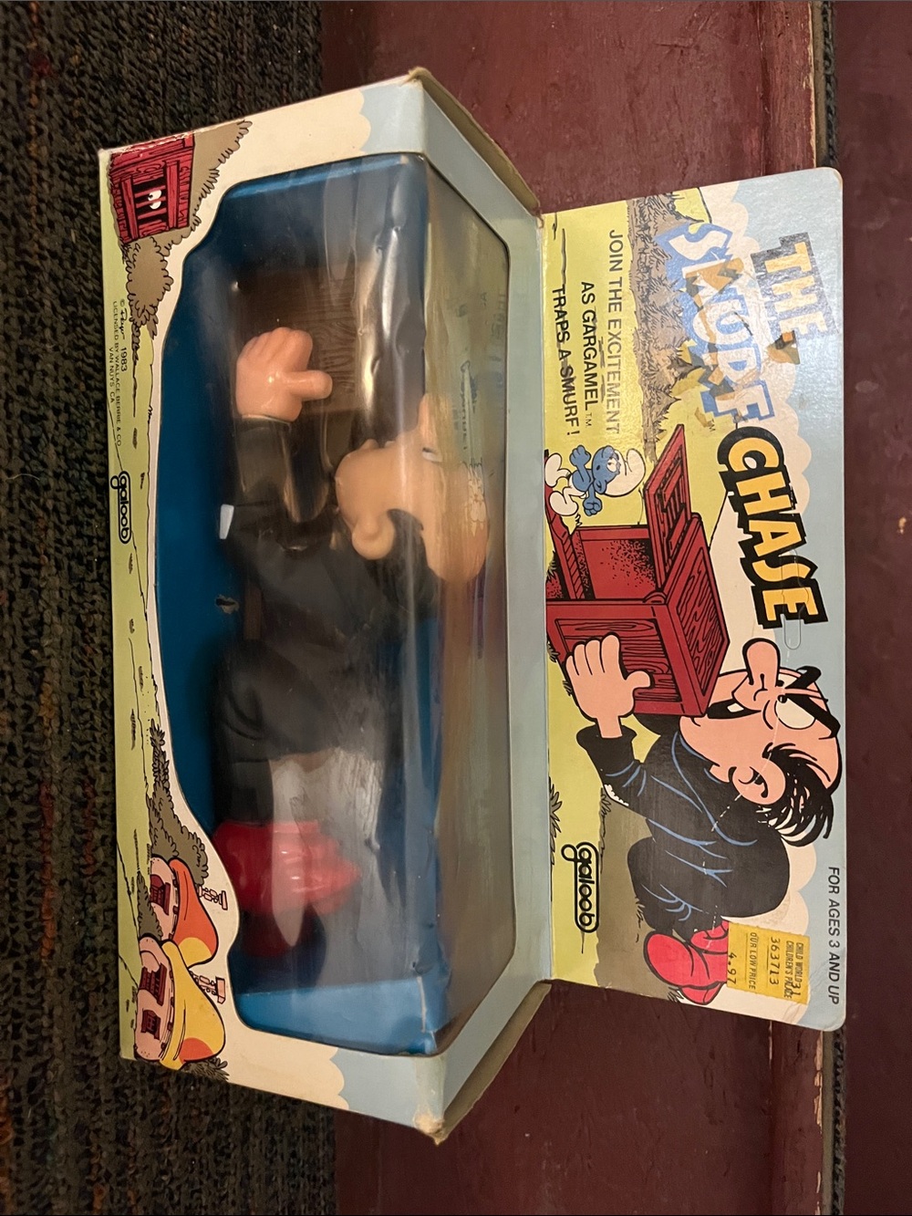 Vintage The Smurf Chase collectible  windup game toy /Gargamel